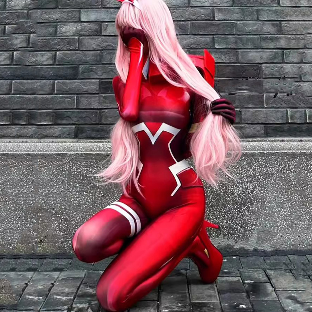 Anime Cosplay Zero Two - ピンク COSPLAY Darling In The Franxx