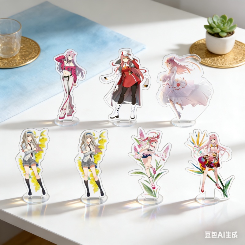 Anime Cosplay Zero Two - 23個入り ホットアニメ「ダーリン・イン・ザ・フランキス」フィギュアモデル 15CM アクリルスタンド ゼロツー プレート