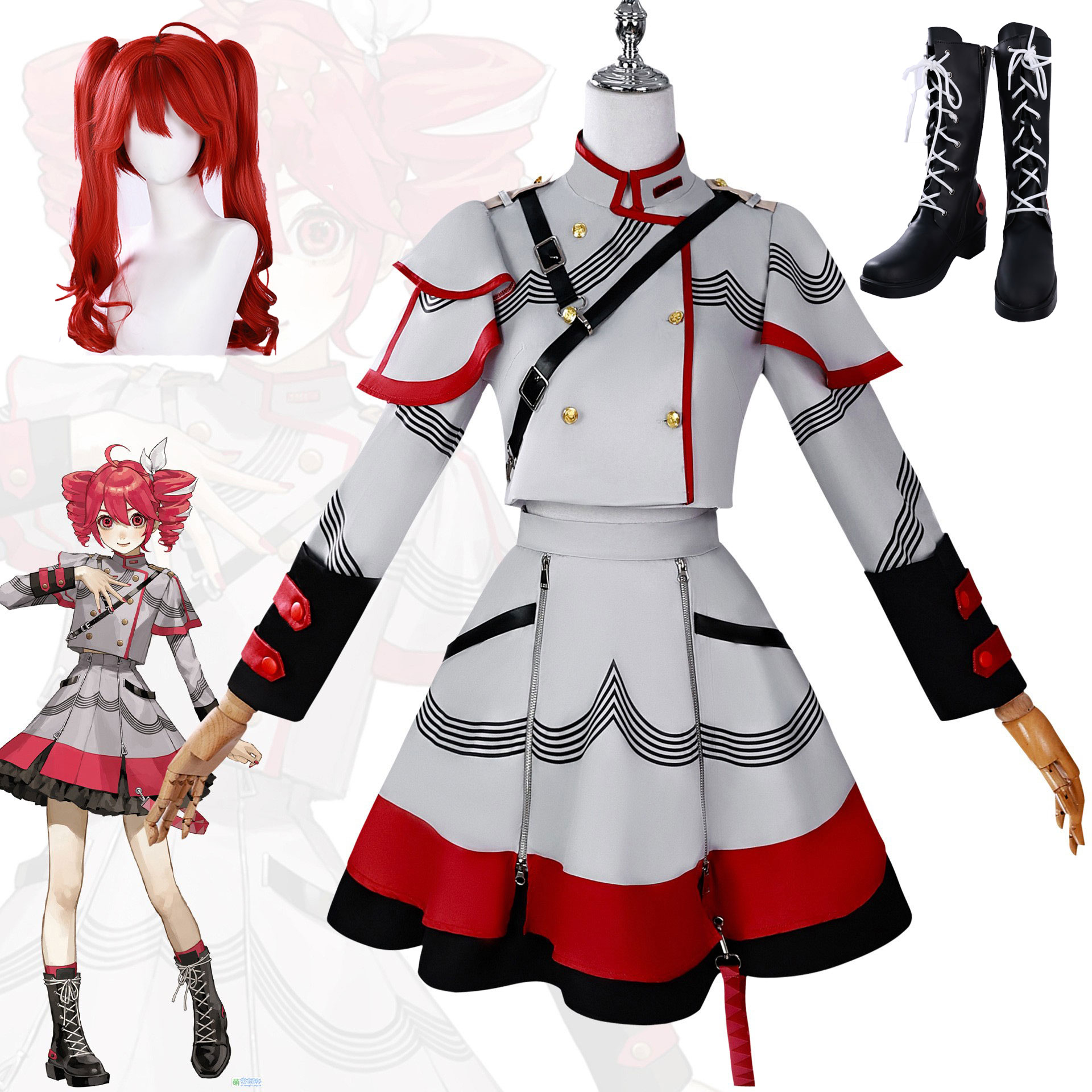 Anime Cosplay Makeup - カサネテトコスプレ衣装大人のカーニバル制服アニメハロウィンカーニバルパーティー衣装メイクアップゲーム