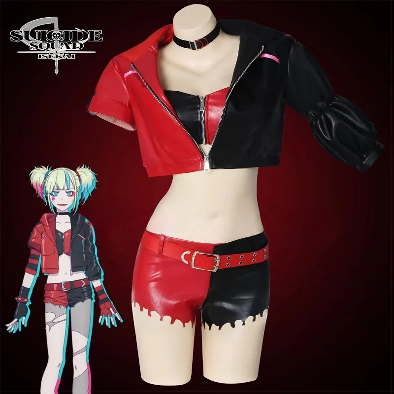 Anime Harley Quinn Cosplay - 2025年 aaa ハーレイ・クイン コスプレ衣装 ジョーカー カーニバル制服