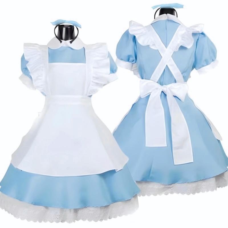 Asian Cosplay Anime - コスプレ衣装女性ロリータドレスメイドエプロンファンタジアカーニバルスカートハロウィン服仮装パーティーアリスアジアサイズ