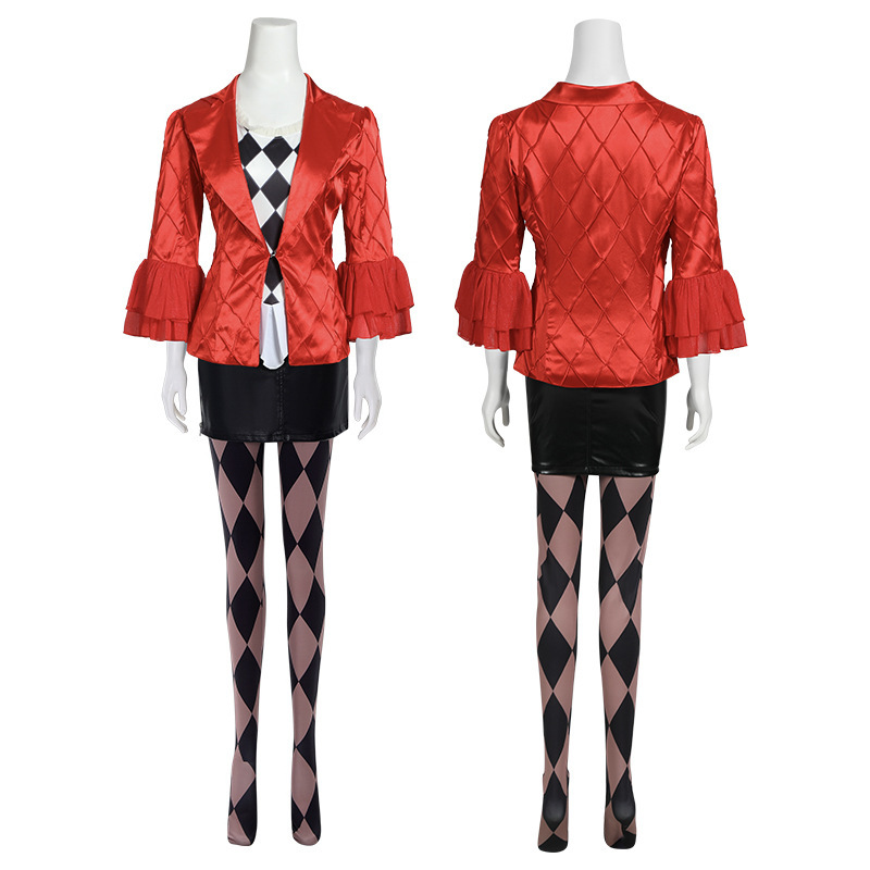 アニメザ・キディング2新しいコスプレ衣装ハーレイズレッドコー - Anime Harley Quinn Cosplay のレビューと価格