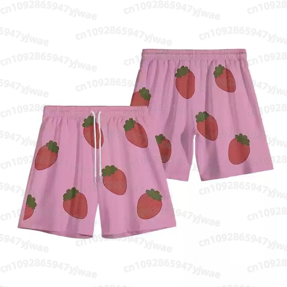 2026 メンズ ピンク ストロベリー ショートパンツ アニ - Anime Cosplay Costumes のレビューと価格