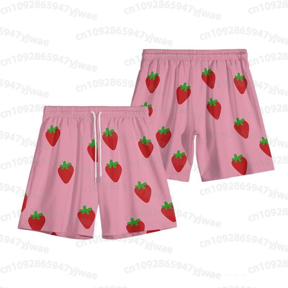 2026 メンズ ピンク ストロベリー ショートパンツ アニ - Anime Cosplay Costumes のレビューと価格