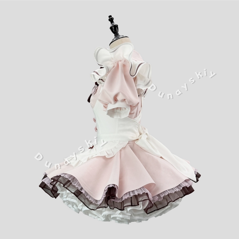 スイートロリータメイドコスプレドレスプラスサイズピンク＆ホワ - Anime Cosplay Plus Size のレビューと価格