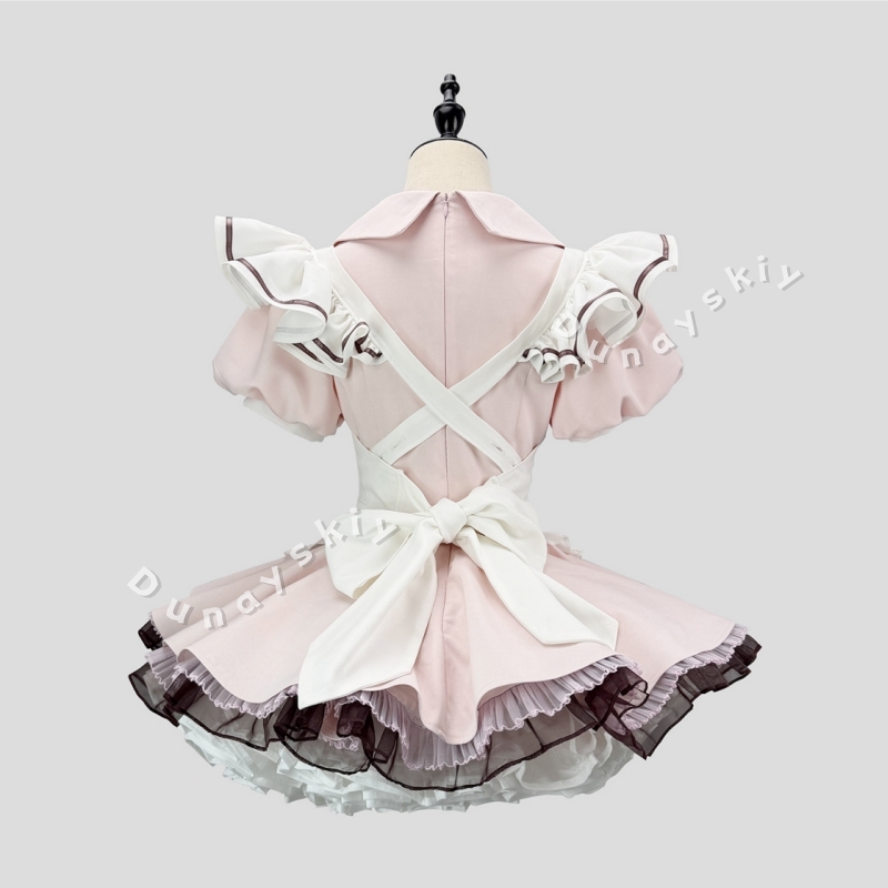 スイートロリータメイドコスプレドレスプラスサイズピンク＆ホワ - Anime Cosplay Plus Size のレビューと価格