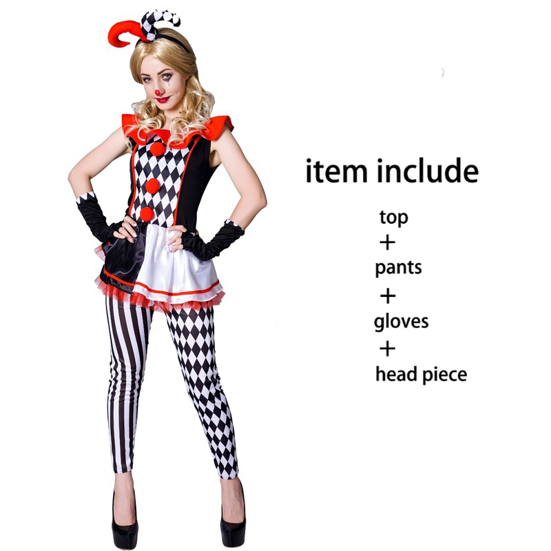 女性のためのハーレークインのコスプレコスチューム、ピエロモン - Anime Harley Quinn Cosplay のレビューと価格