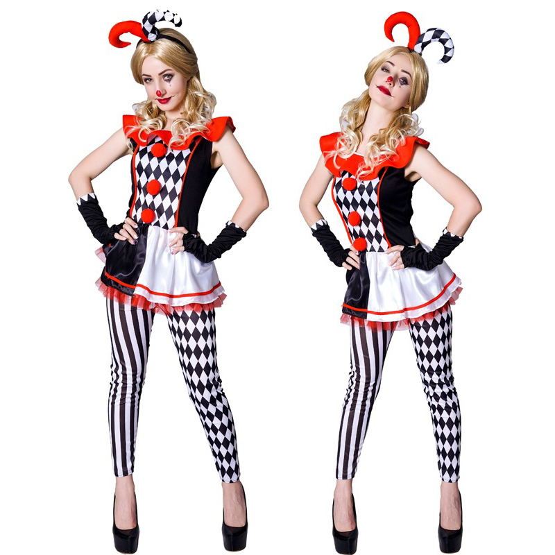 女性のためのハーレークインのコスプレコスチューム、ピエロモン - Anime Harley Quinn Cosplay のレビューと価格