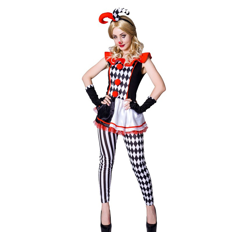 女性のためのハーレークインのコスプレコスチューム、ピエロモン - Anime Harley Quinn Cosplay のレビューと価格