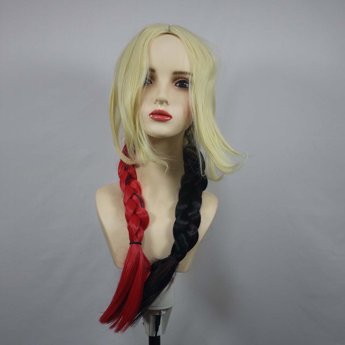 女性用クインコスプレウィッグ ハーレー2 ポニーテールスタイ - Anime Harley Quinn Cosplay のレビューと価格