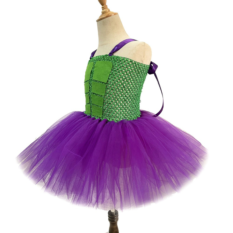 女の子用スーパーヒーローハルクコスチュームハロウィンカーニバ - Anime Cosplay Toddler のレビューと価格