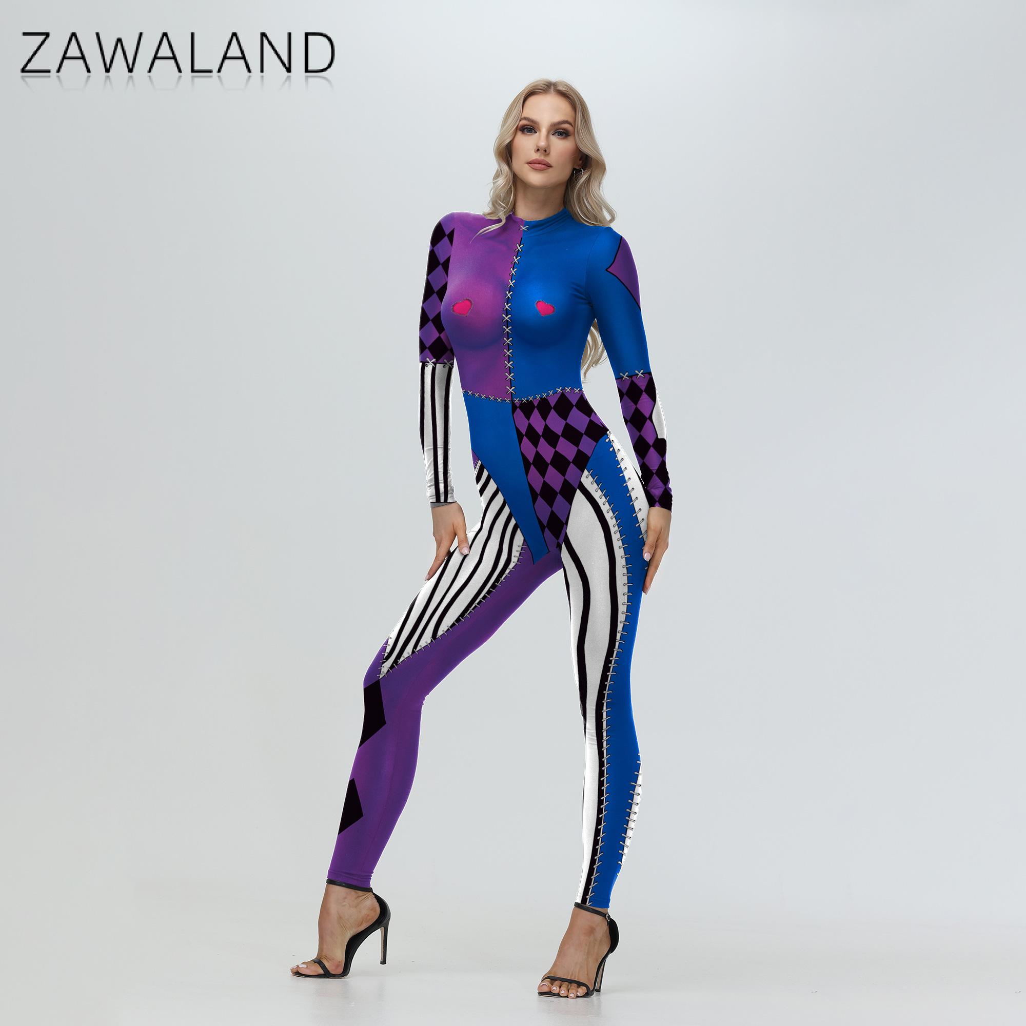 Zawaland ピエロハーレーコスプレ衣装女性映画クインボ - Anime Harley Quinn Cosplay のレビューと価格