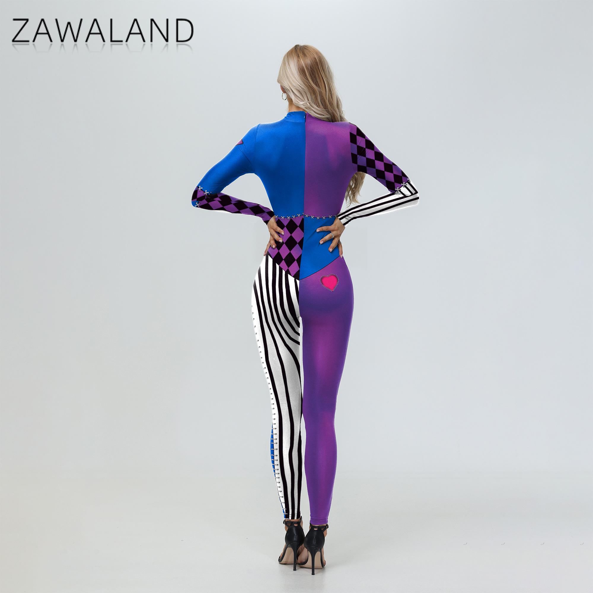 Zawaland ピエロハーレーコスプレ衣装女性映画クインボ - Anime Harley Quinn Cosplay のレビューと価格