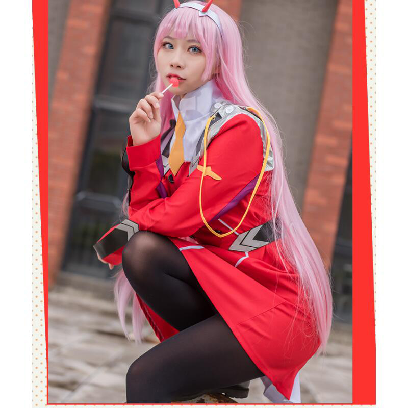 コスプレウィッグ,漫画02ドレス,ダーリン,フランクスゼロ2 - Anime Cosplay Zero Two のレビューと価格