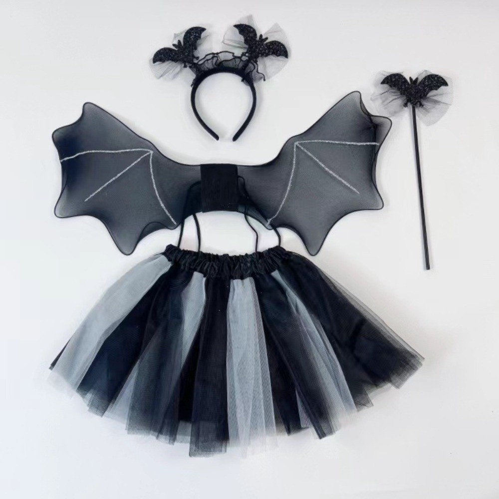 蜘蛛の巣子供コスチュームセットバットウィングヘッドバンド魔法 - Anime Cosplay Toddler のレビューと価格