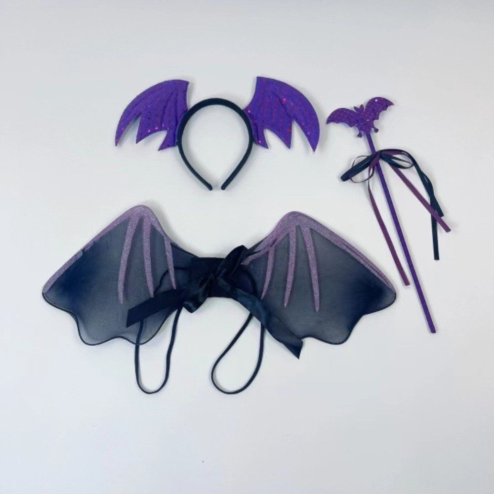 蜘蛛の巣子供コスチュームセットバットウィングヘッドバンド魔法 - Anime Cosplay Toddler のレビューと価格